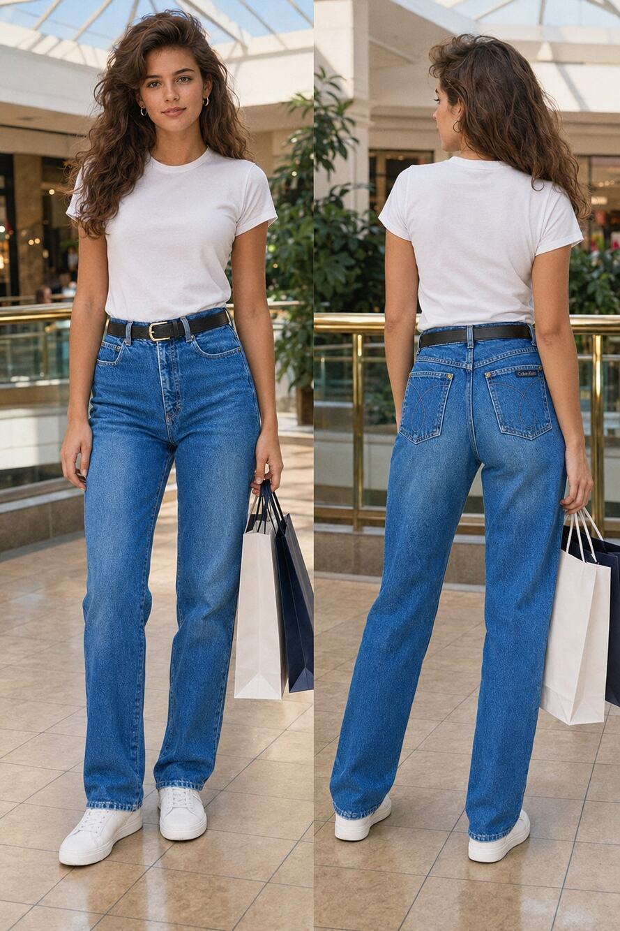 VTG 80s Calvin Klein Jeans Womens 27x33 High Rise Straight USA Made Denim